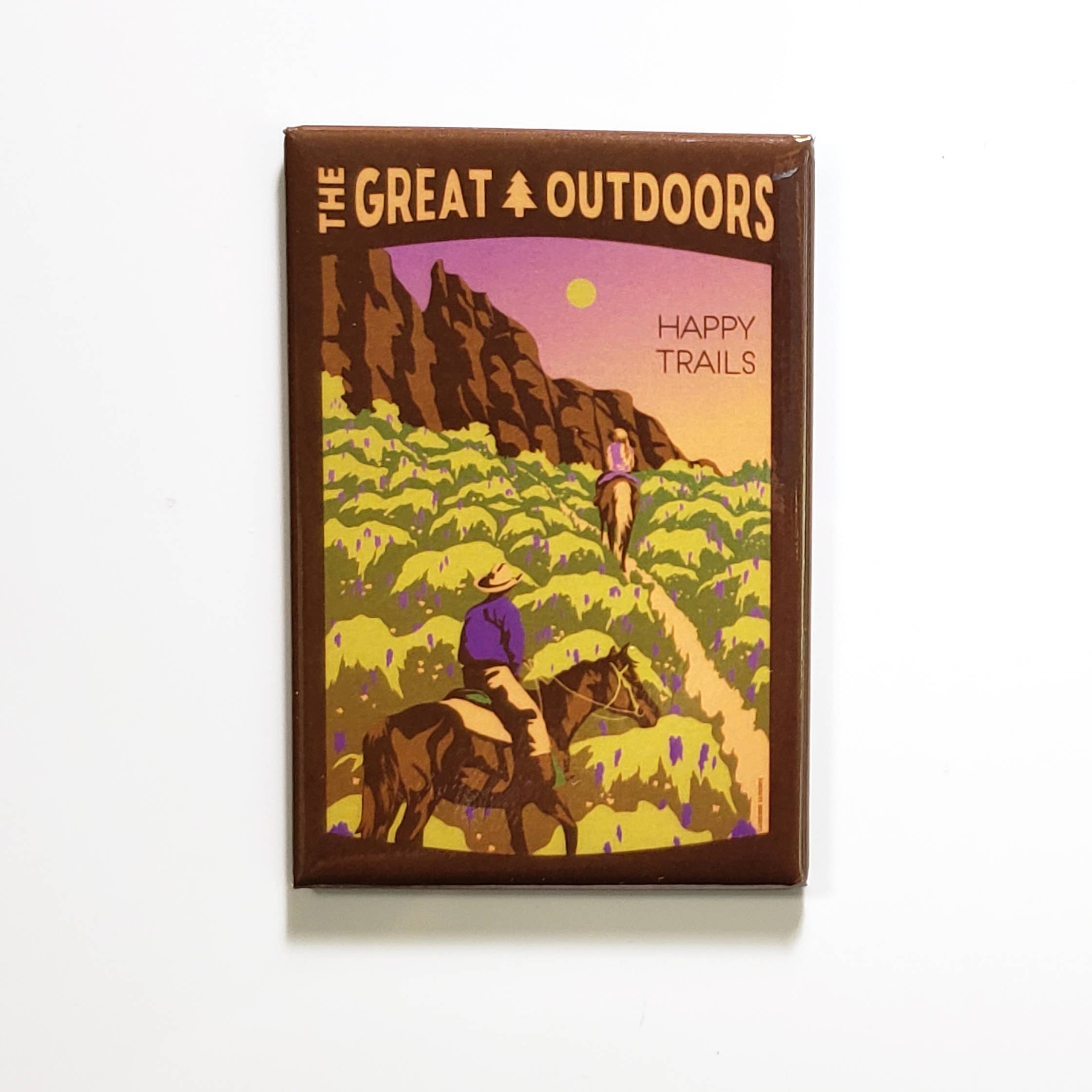 Horseback Riding Retro Magnet | Great Outdoors Souvenir Gift