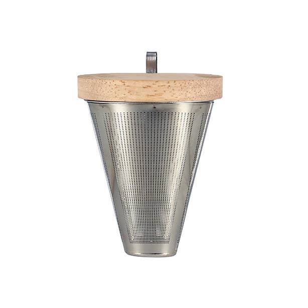 Sven stainless steel tea infuser with wooden lid