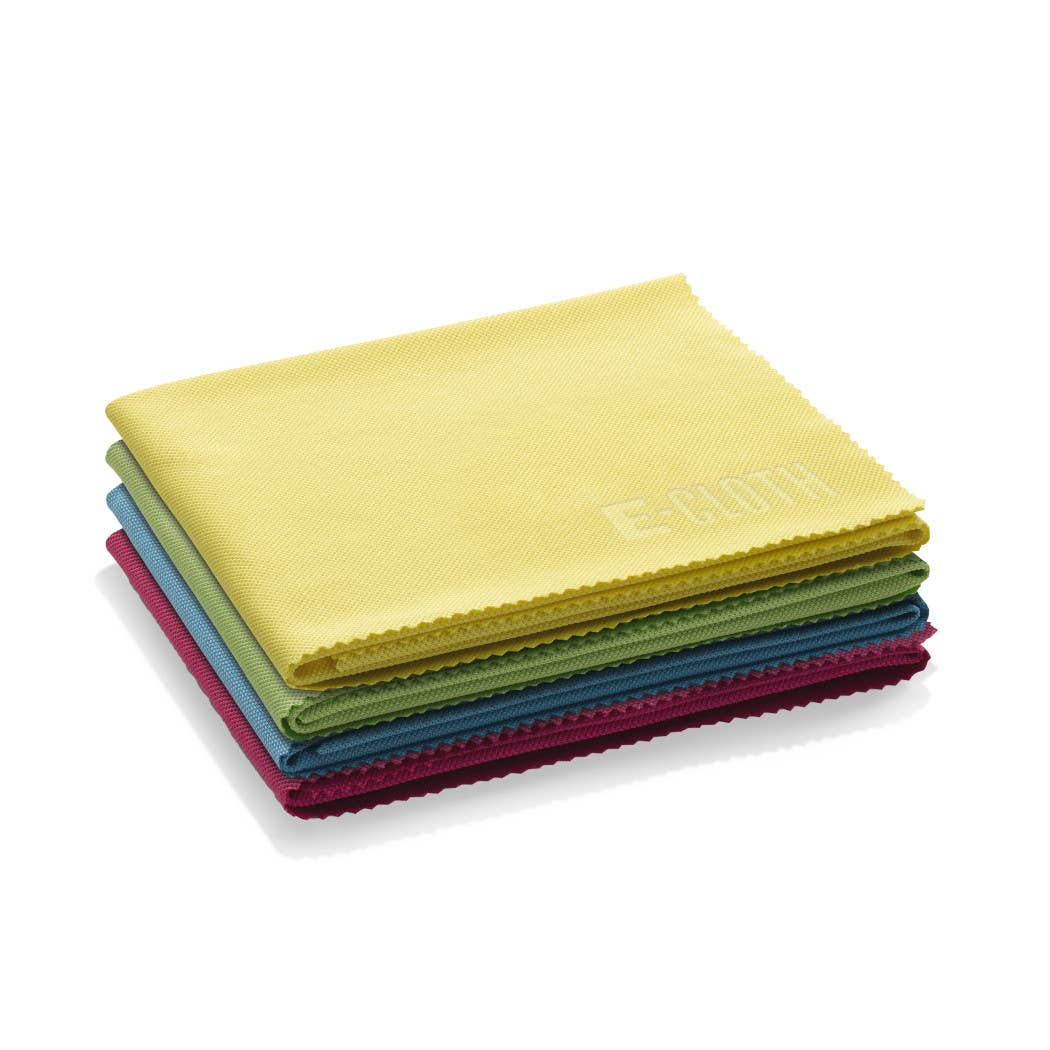 Glass & Polishing Cloths - 4 Pack - Assorted Colors
