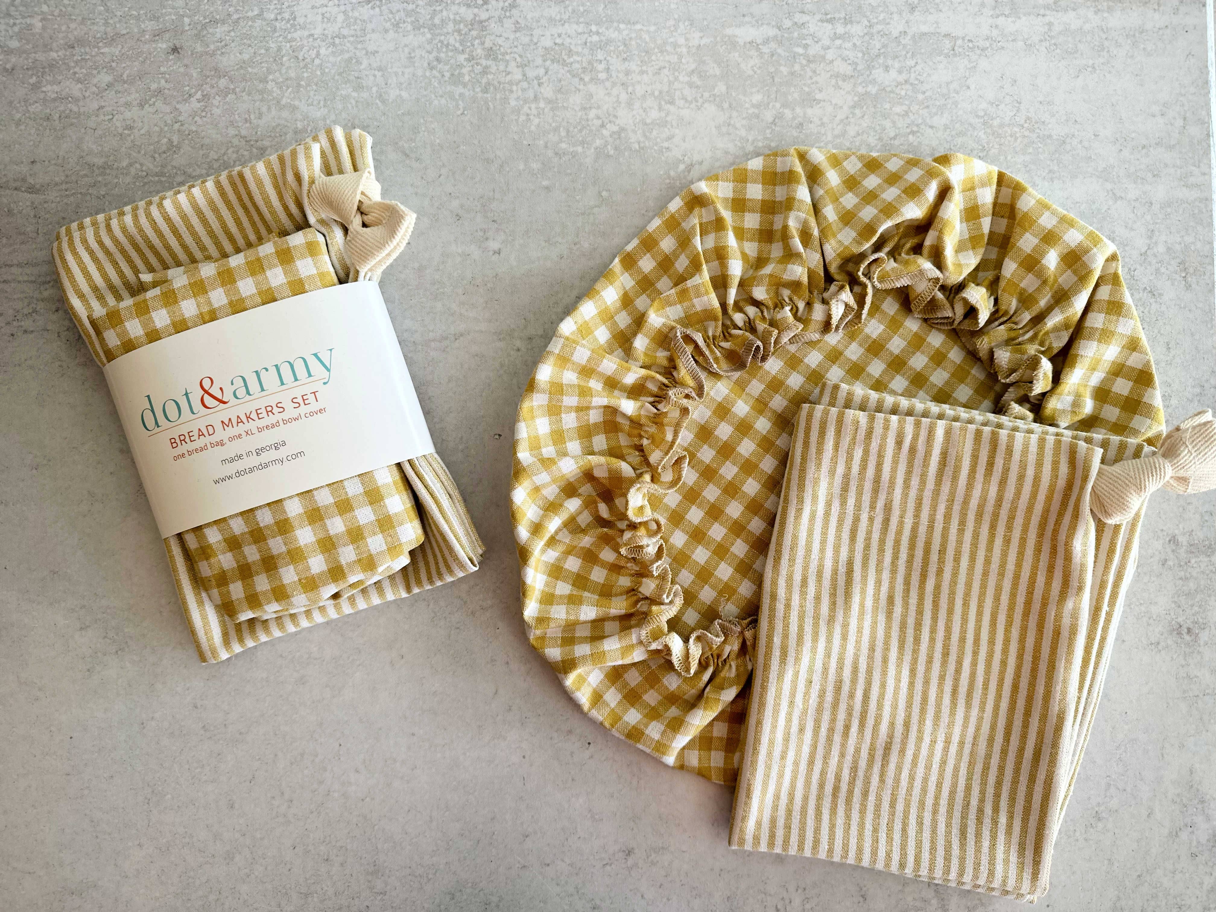 Honey Bread Makers Set with bread bag and bowl cover