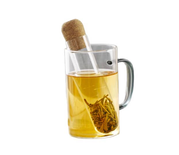 Glass tube tea infuser available in two sizes