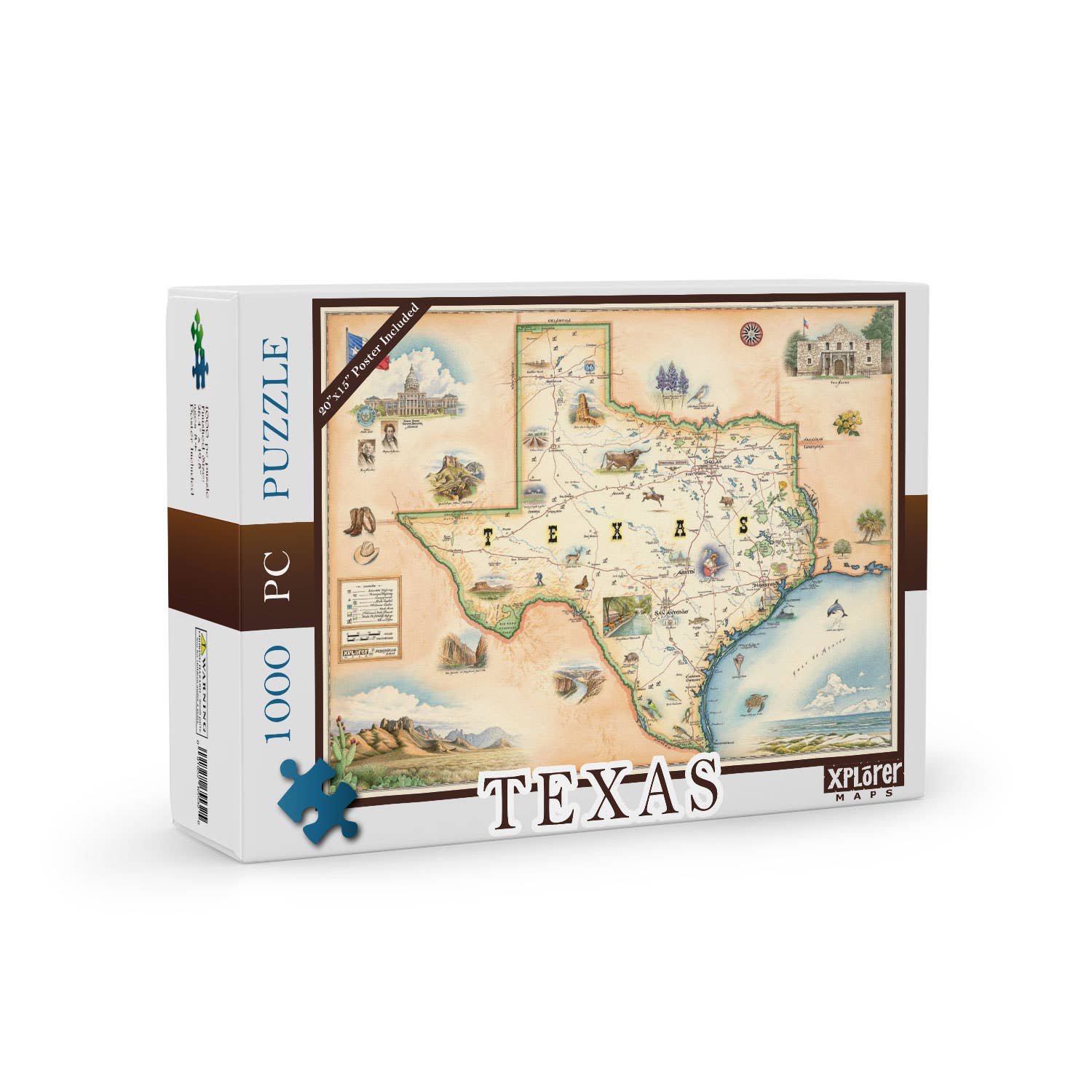 Texas state map jigsaw puzzle
