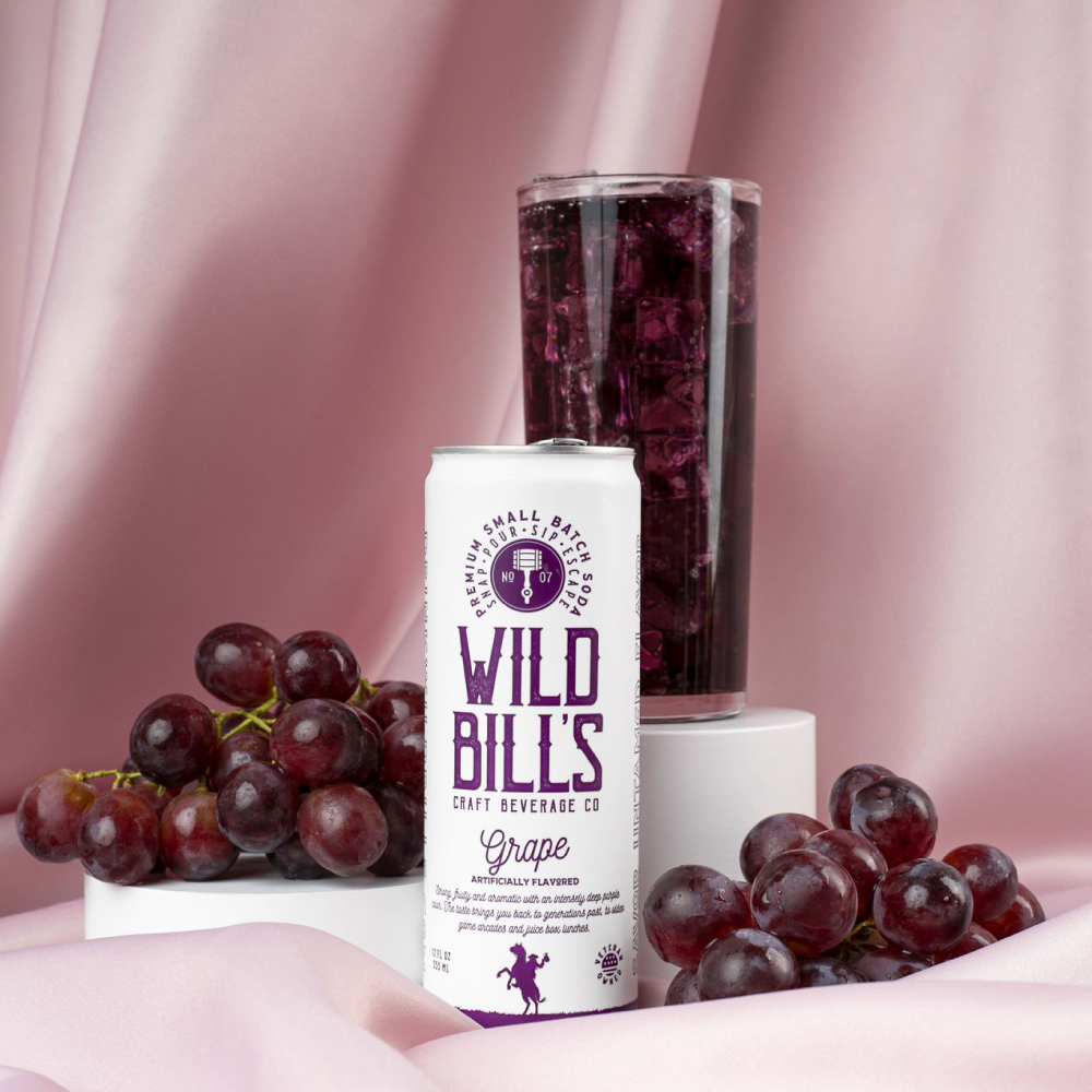 Wild Bill's - Grape Premium Cane Sugar Soda Can