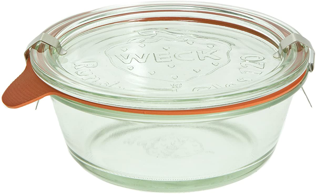 Weck glass preserving jar for kitchen storage