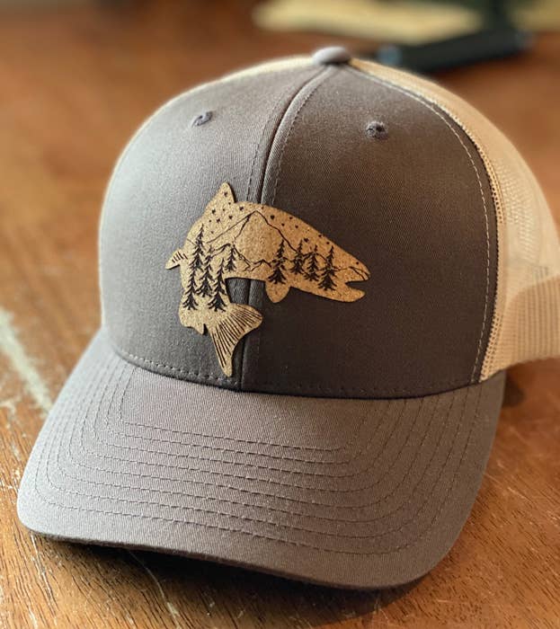 MT Brand Apparel mint and beige cork fish forest hat