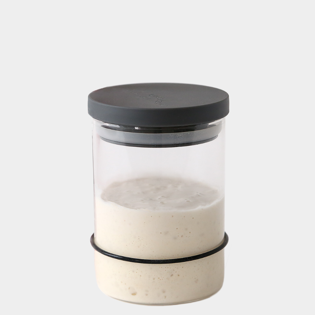 Breadtopia sourdough starter jar with lid