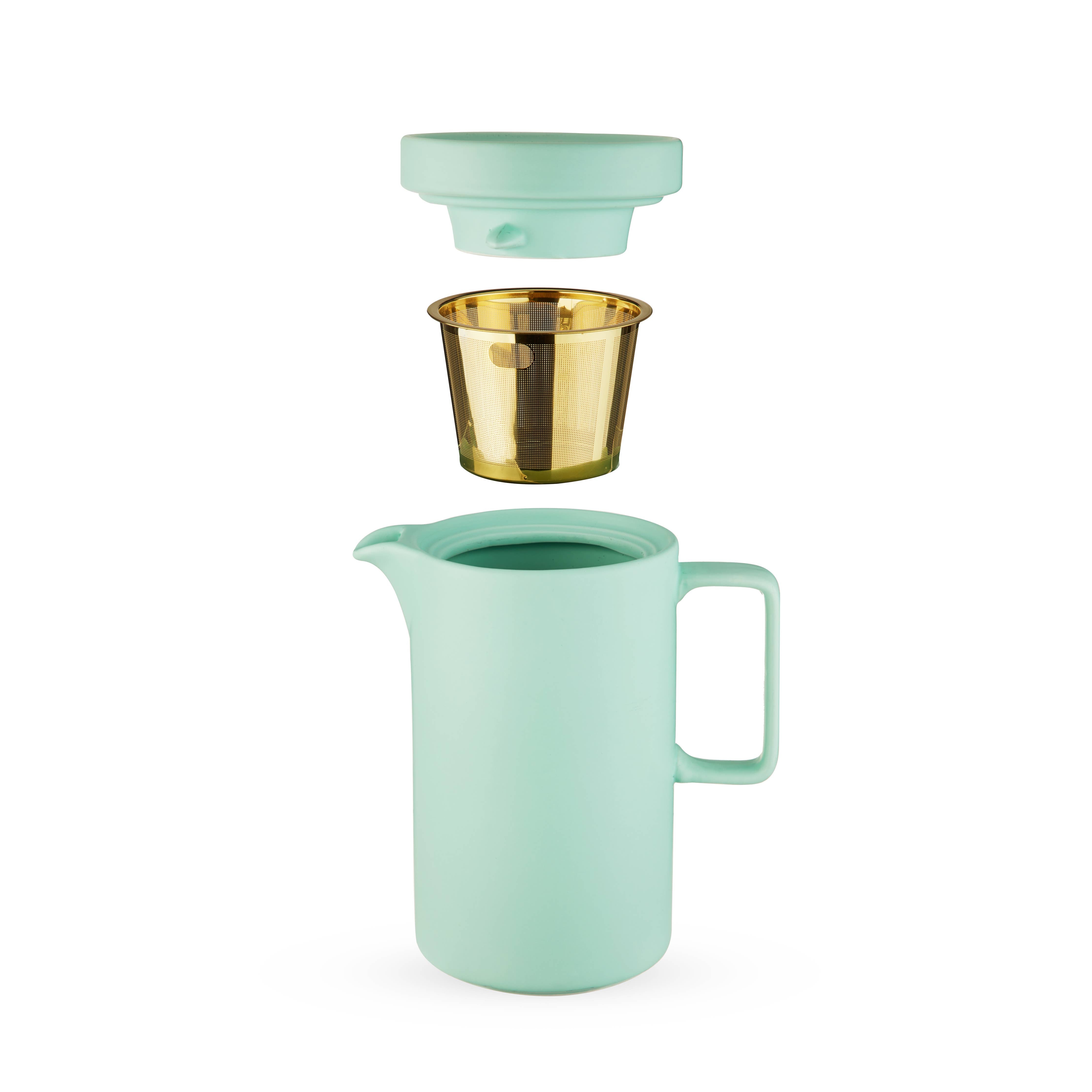 Jona matte finish teapot in mint