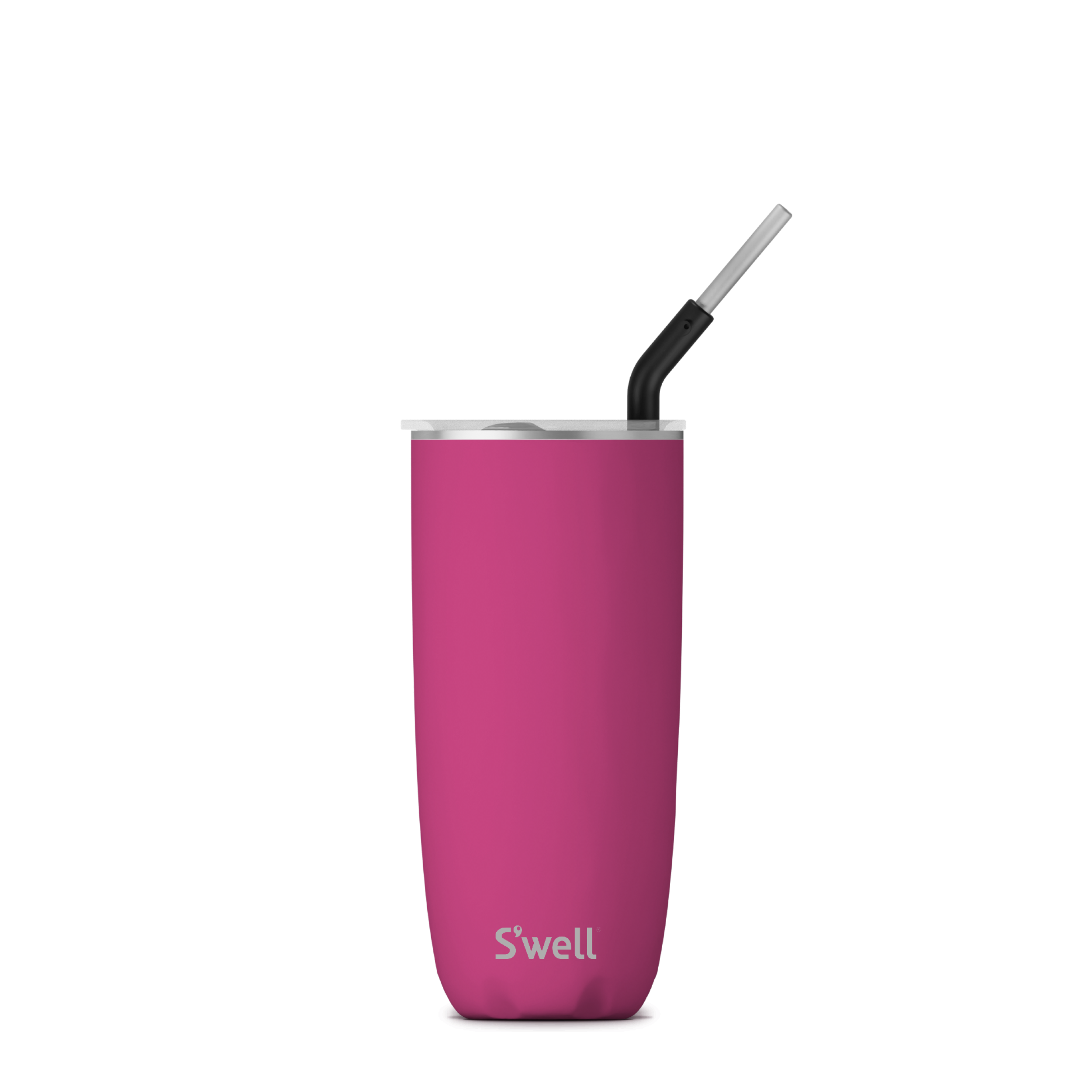 S'well 24oz Azalea Pink tumbler with straw