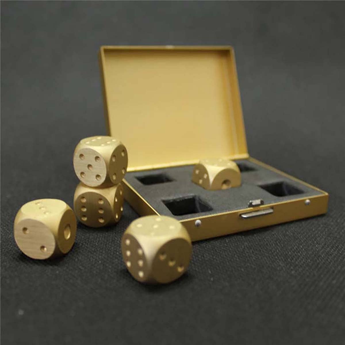 Men's Brushed Stainless Dice Set