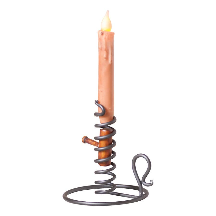 Courting Candle Stand in Smokey Black wrought iron style