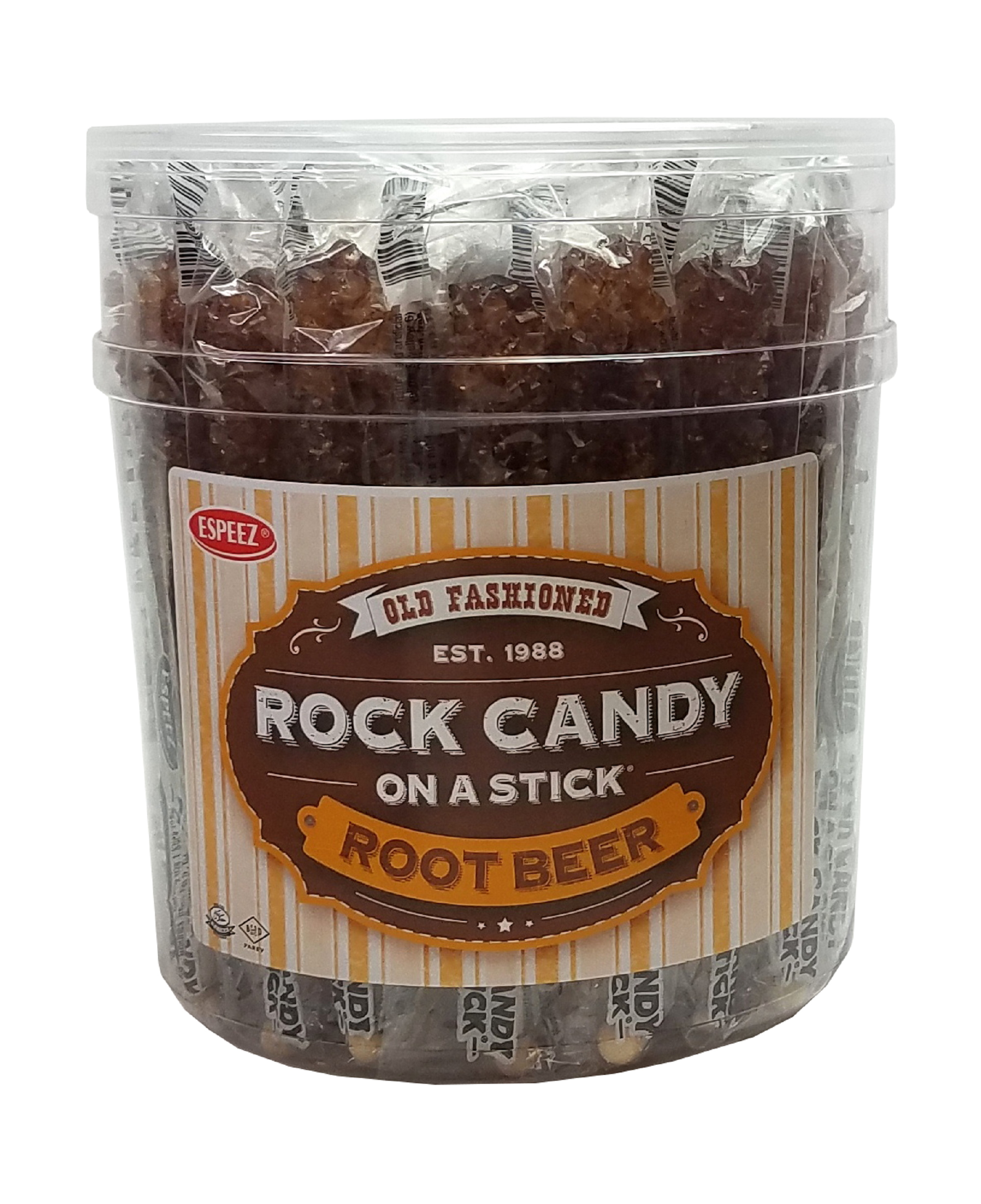 Espeez root beer old fashioned rock candy on a stick