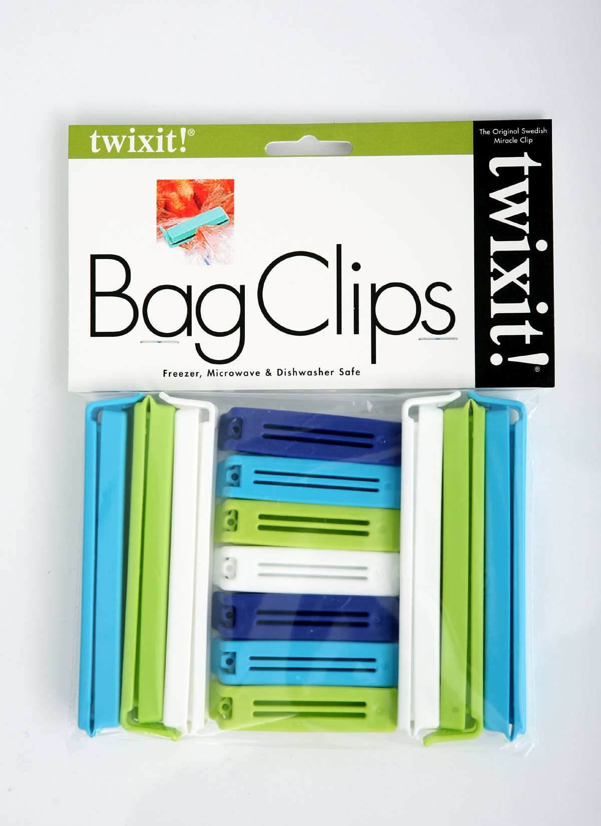 Twixit bag clips set with 6 large and 7 small