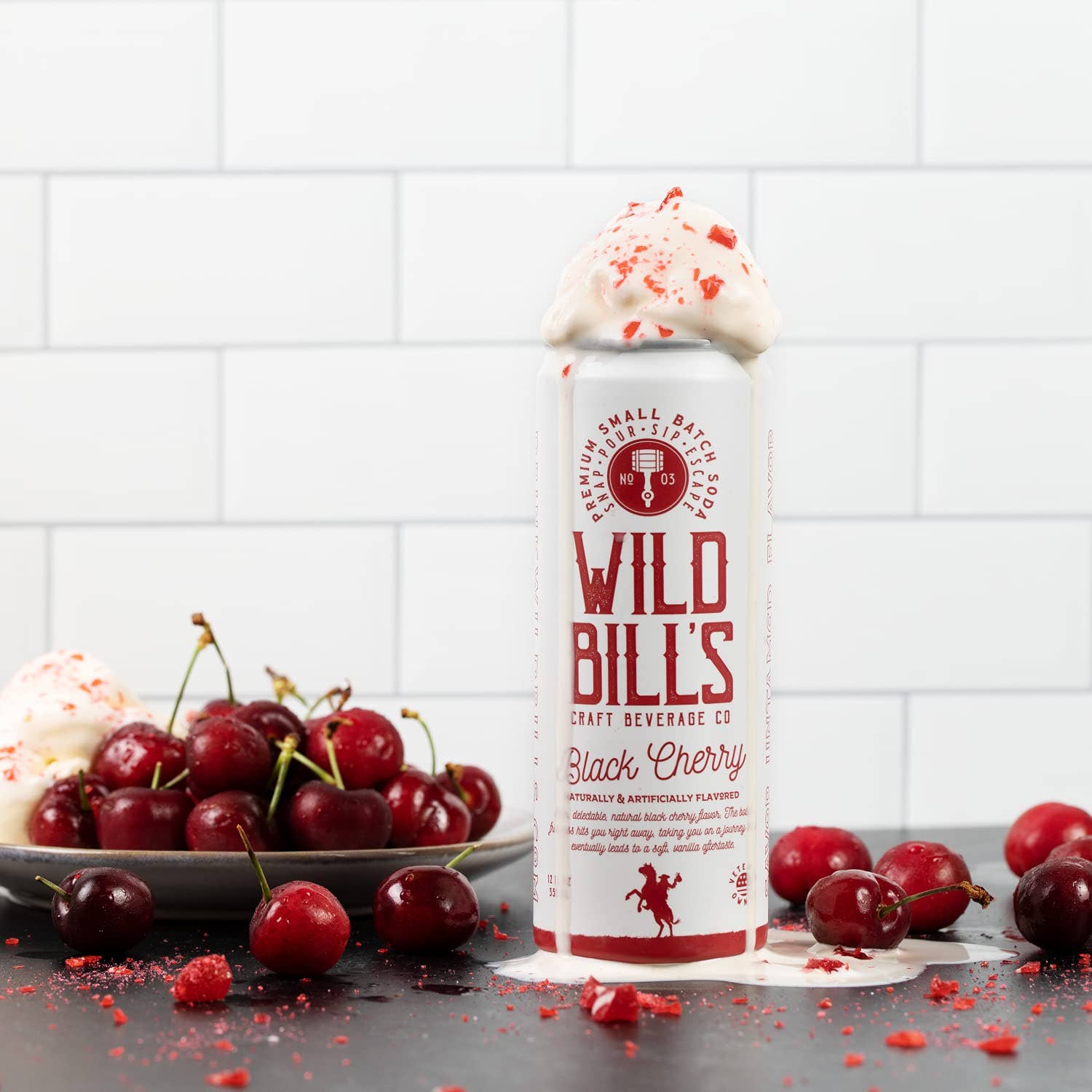 Wild Bill's - Black Cherry Premium Cane Sugar Soda Can