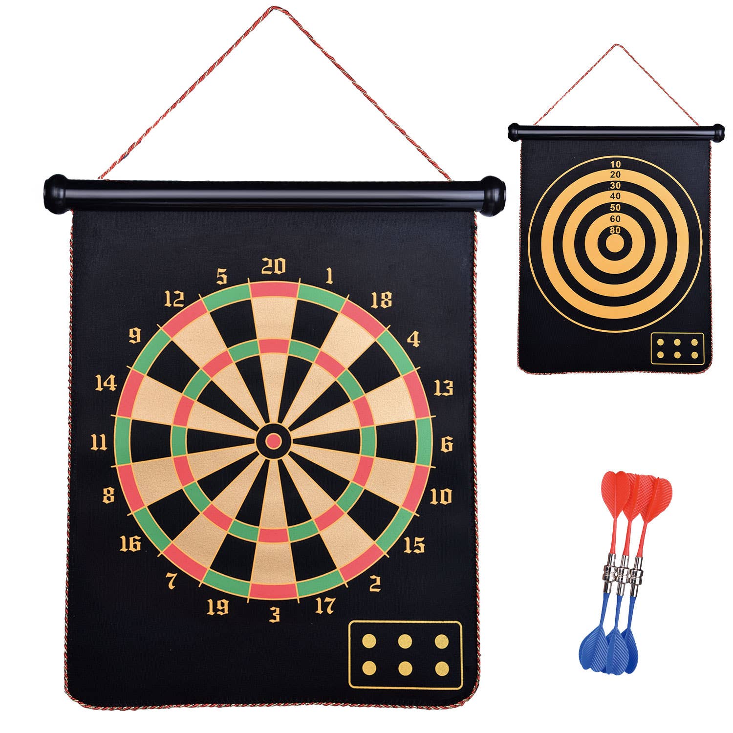 Magnetic dart board safety game for kids