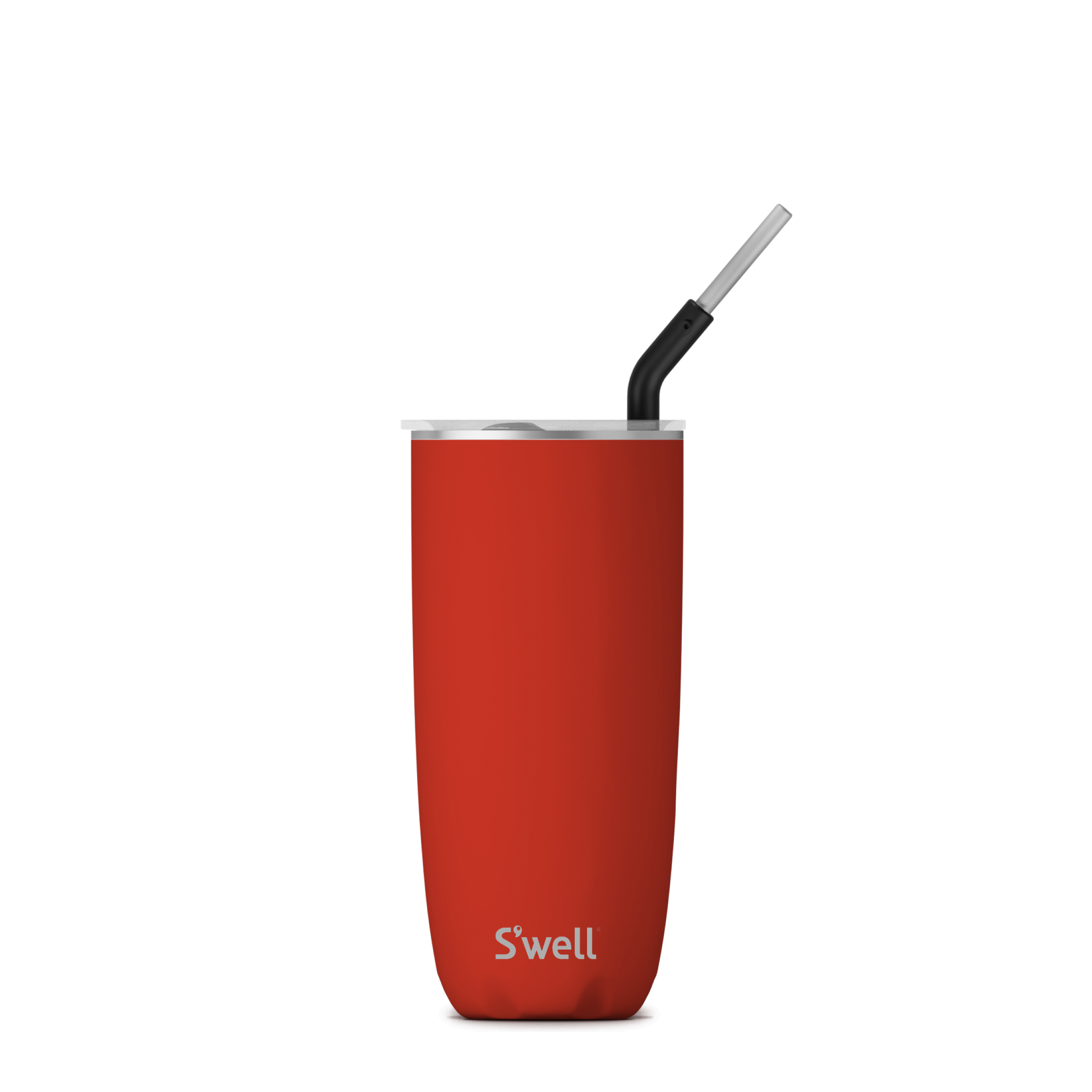 S'well 24oz Poppy Red tumbler with straw