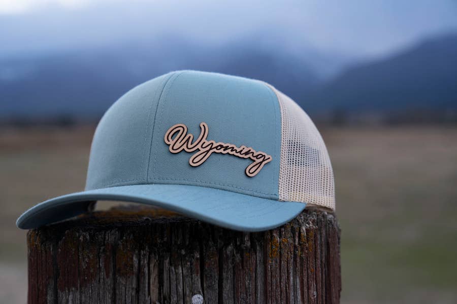MT Brand Apparel - Mint & Beige Waco Leather Patch Hat