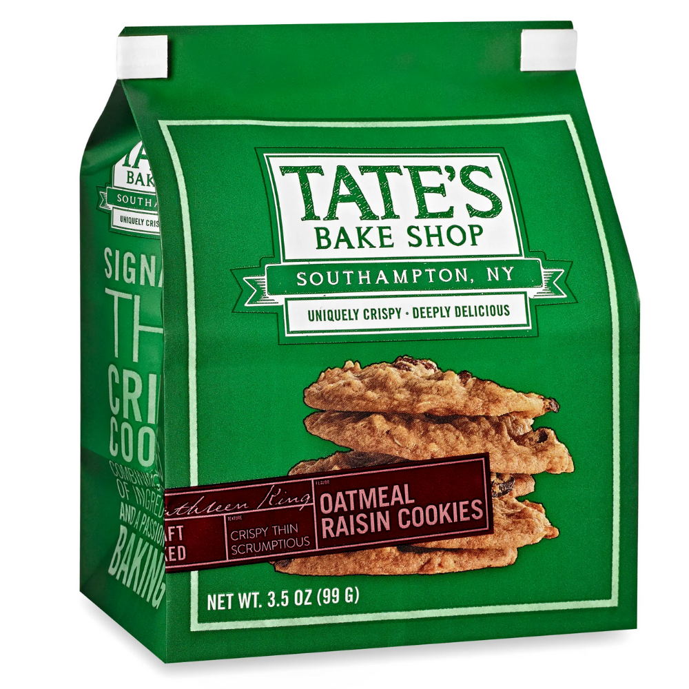 Tate's Bake Shop Oatmeal Raisin Cookies 3.5oz bag