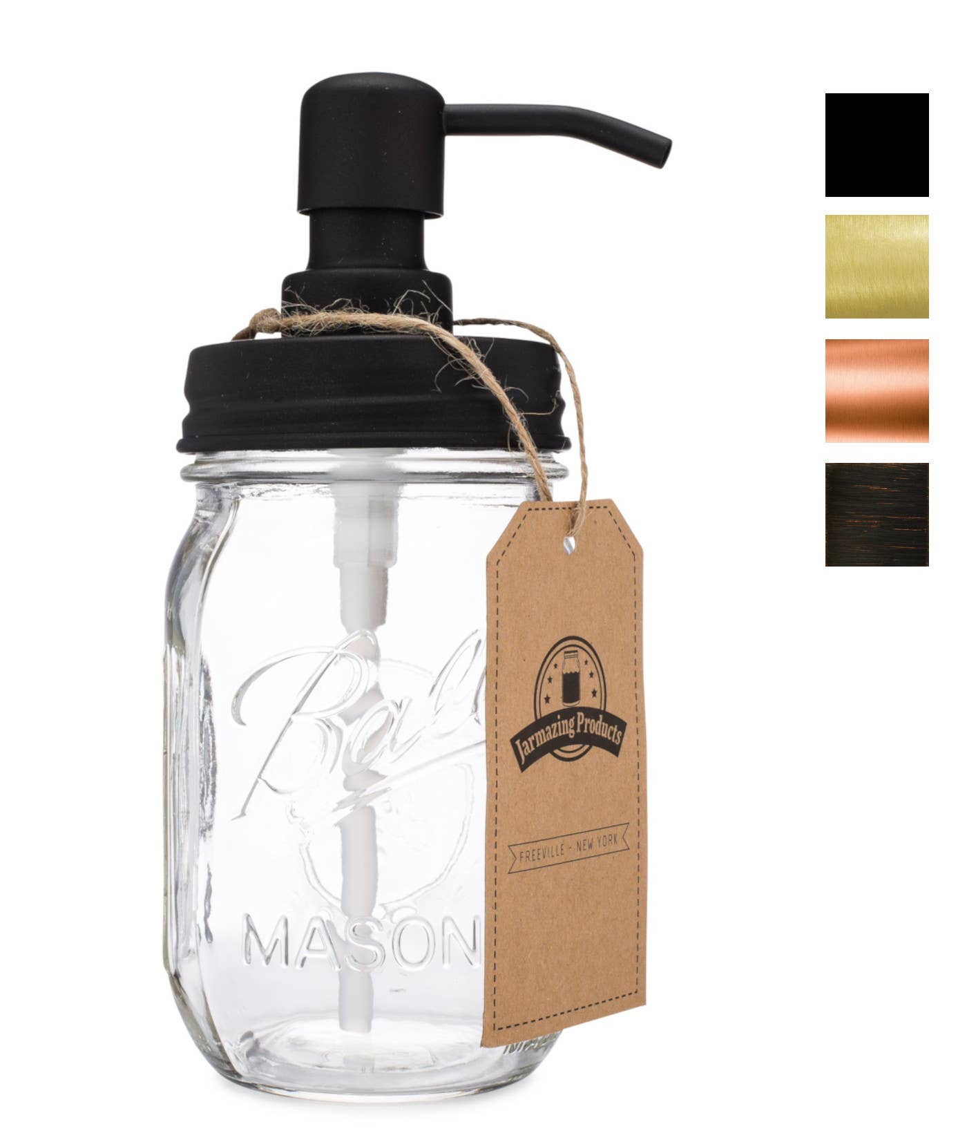 Jarmazing - Classic Farmhouse Mason Jar Soap Dispenser