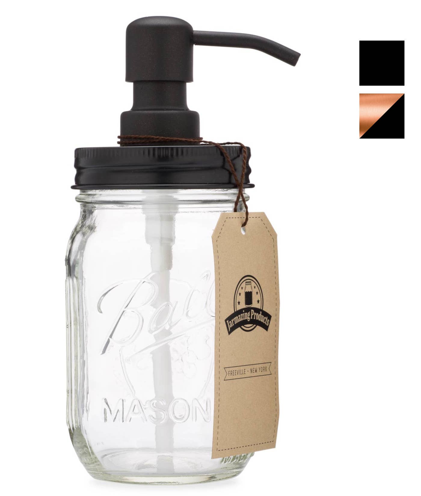 Jarmazing mason jar soap dispenser with 16oz Ball mason jar