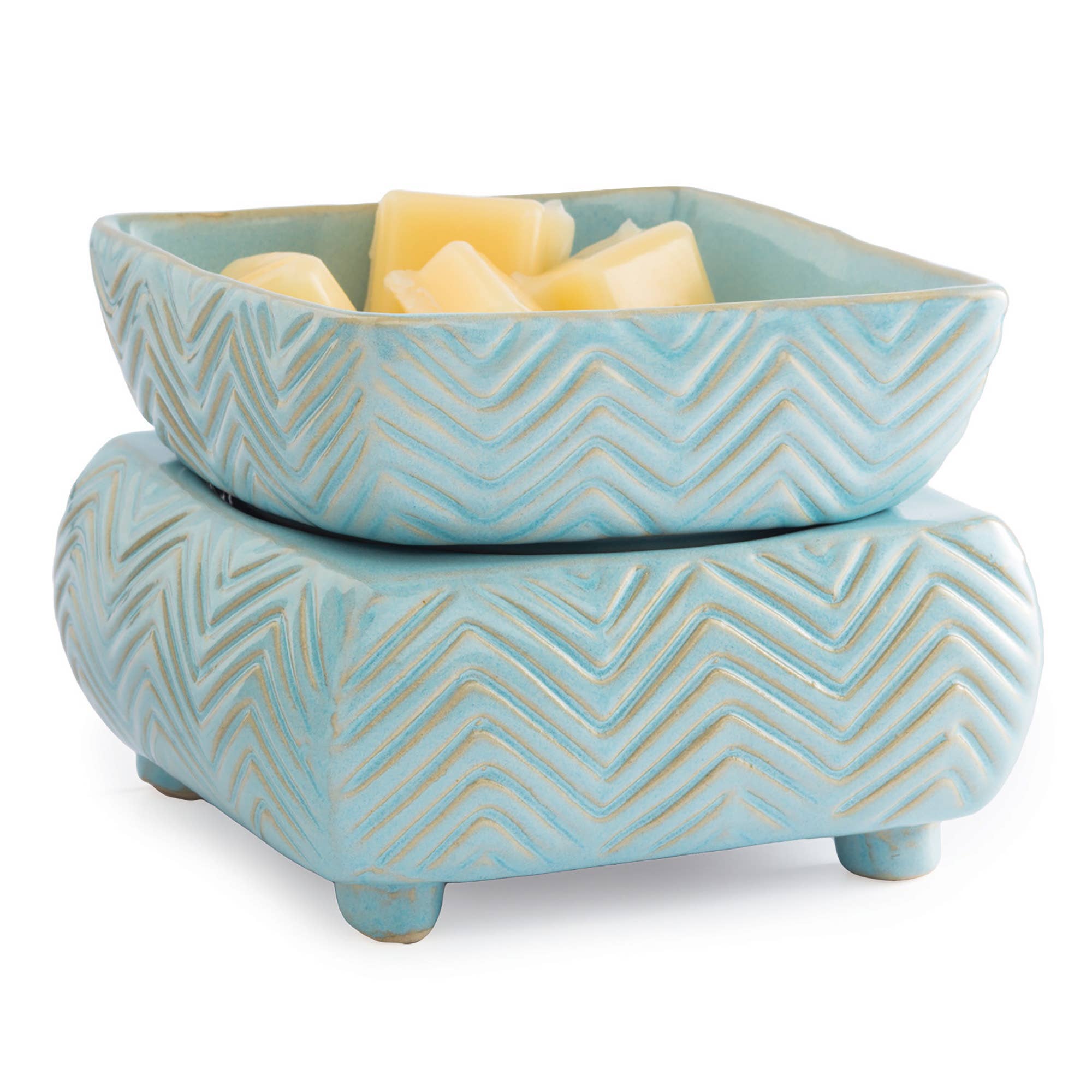 Chevron Blue- Square Fragrance Warmers