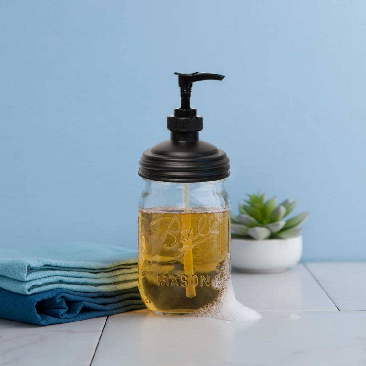 reCAP Mason Jar regular mouth pump dispenser lid