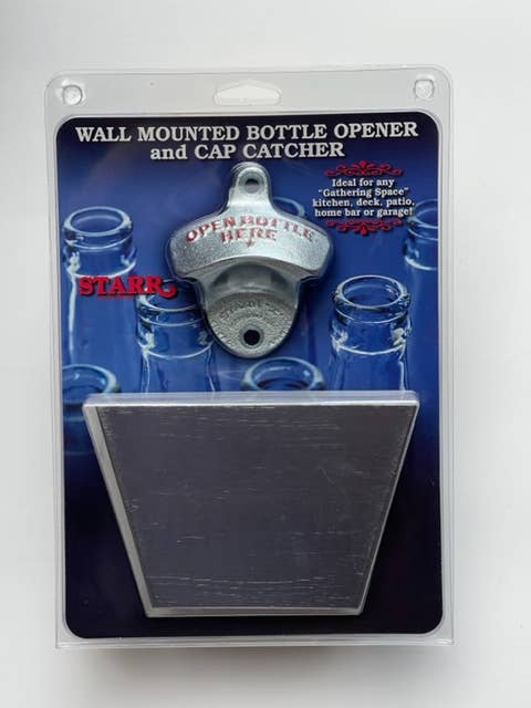 Silver OBH Opener and Silver Metal Bottle Cap Catcher