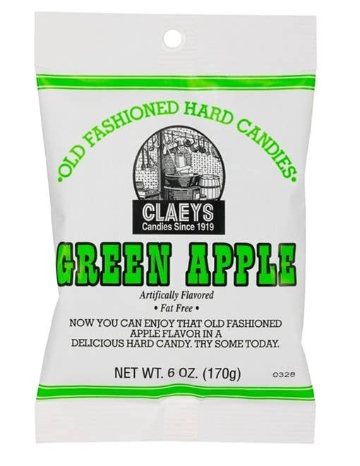Claey's green apple old fashioned hard candy bag