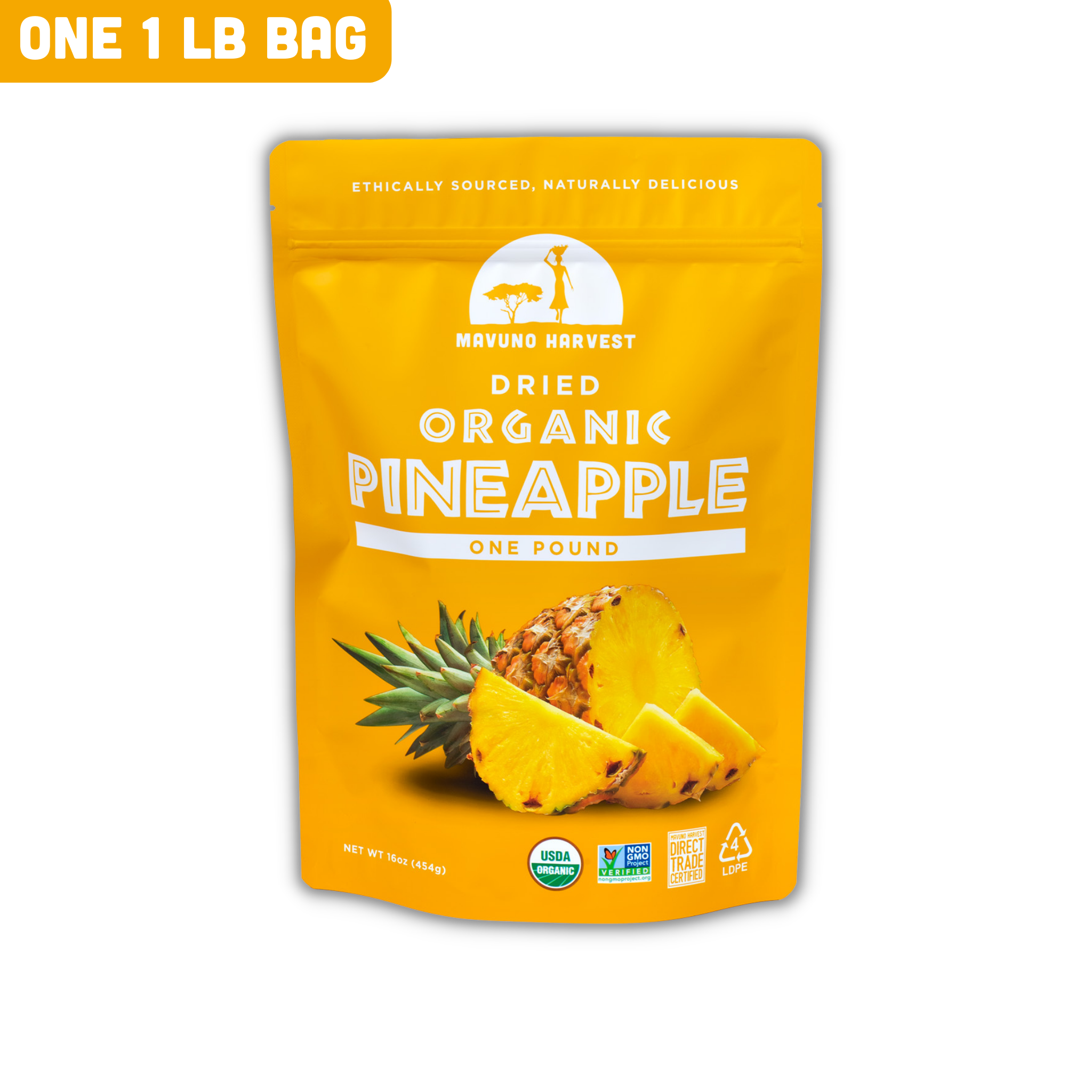 Organic Dried Pineapple 1lb