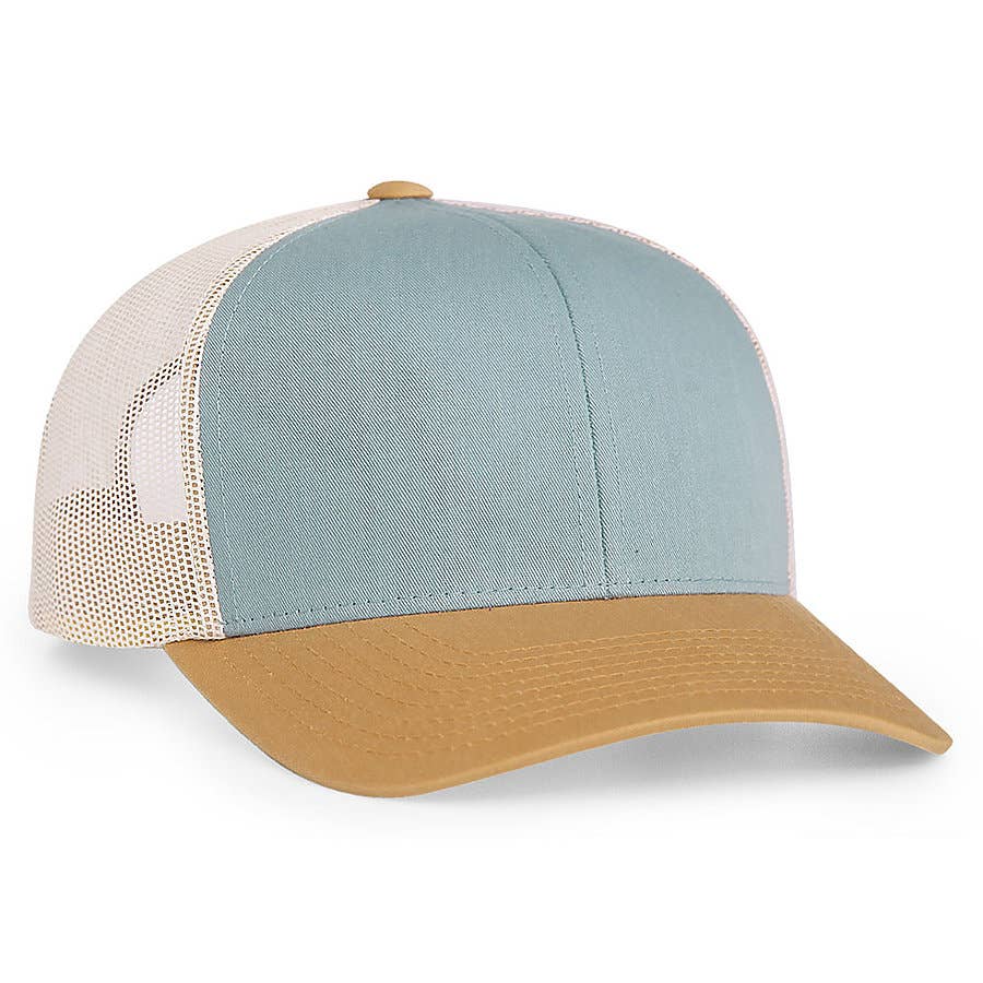 MT Brand Apparel smoke blue and gold cork fish forest hat