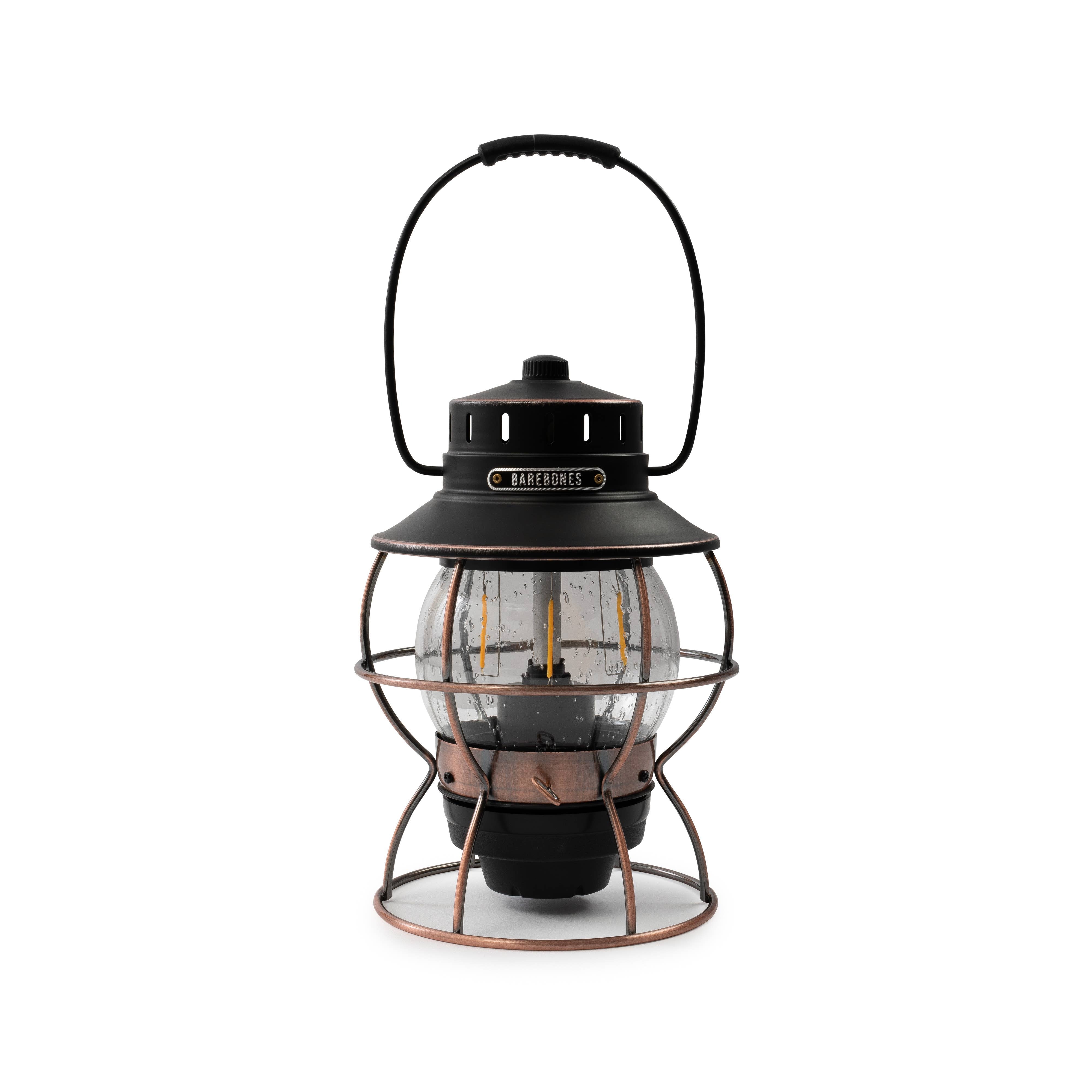 Barebones Railroad Lantern rechargeable LED vintage style