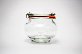 Weck flat glass jar for food storage