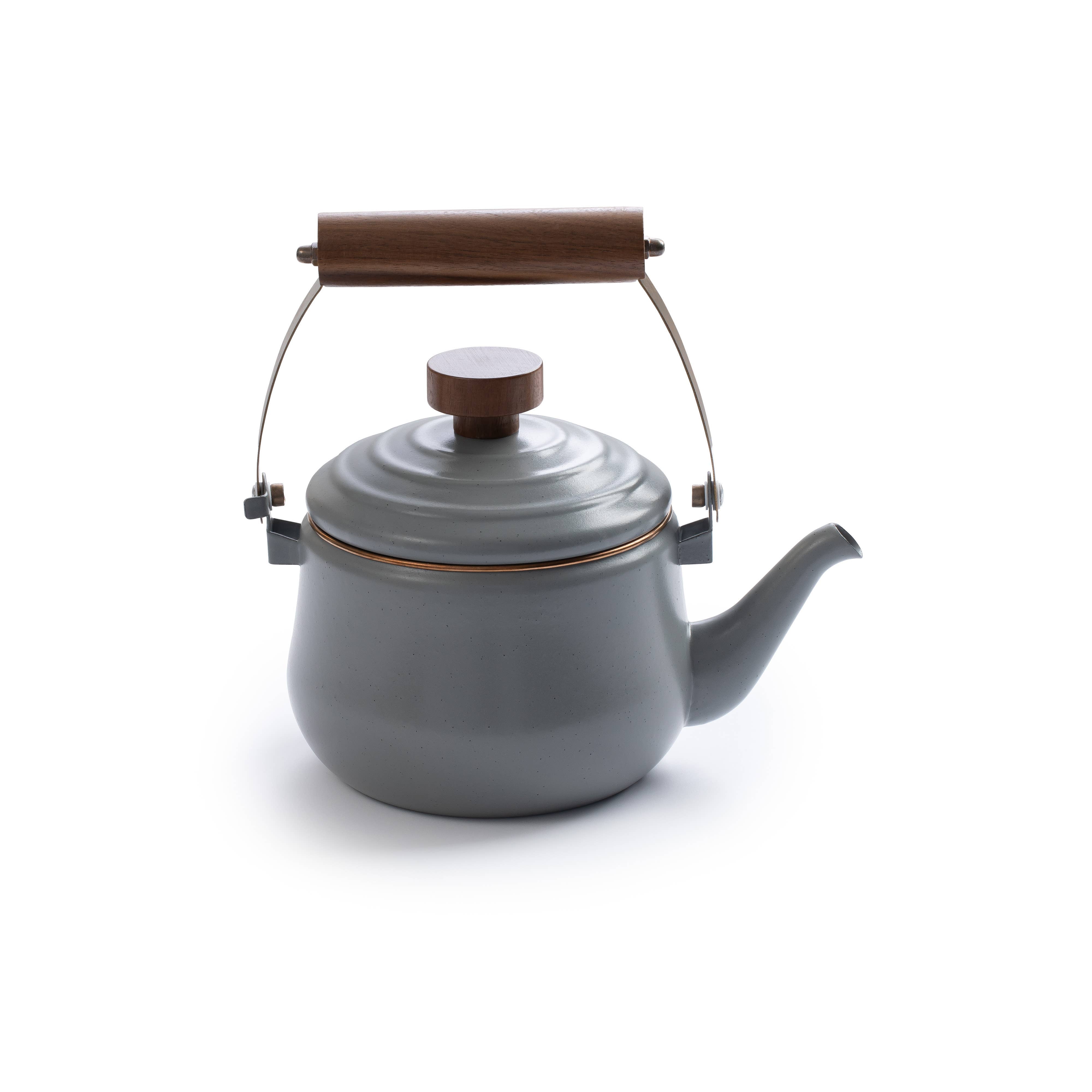 Barebones Enamel Teapot vintage-style campfire teapot