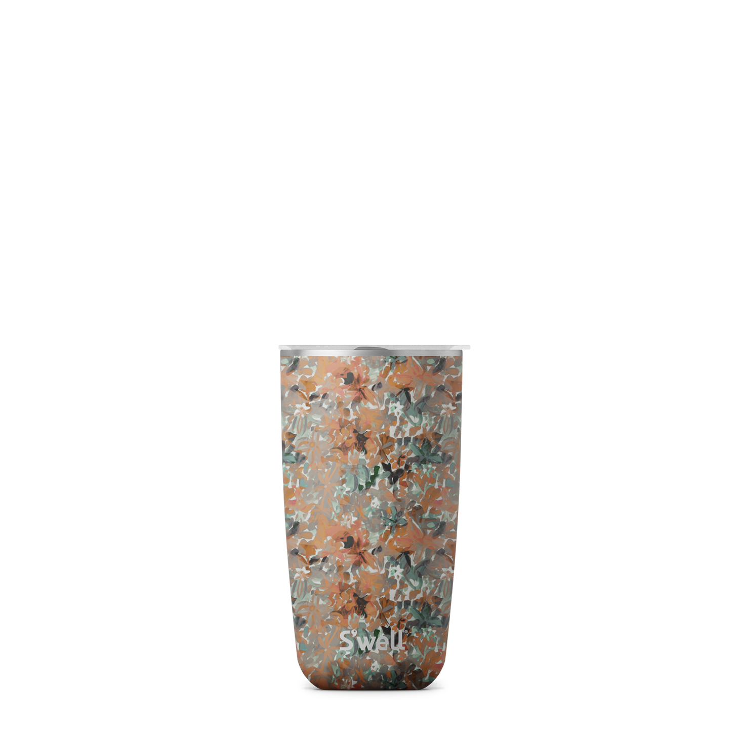S'well 18oz stainless steel Forest Bloom traveler with lid