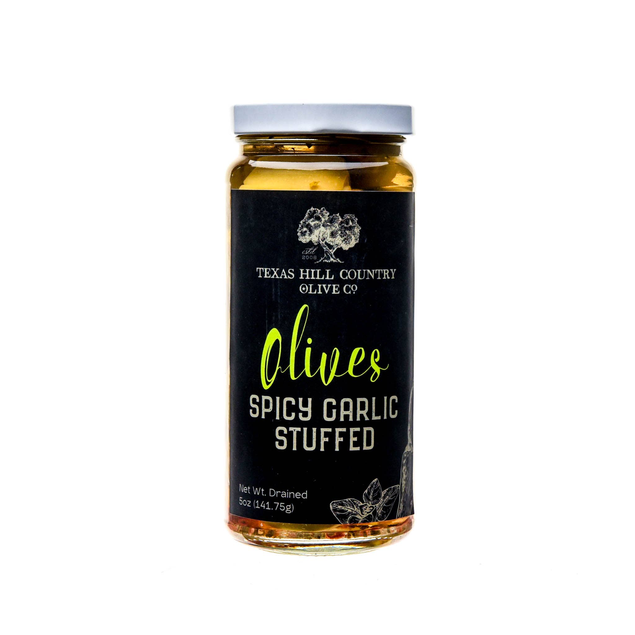 Hill Country Olive Co spicy garlic olives