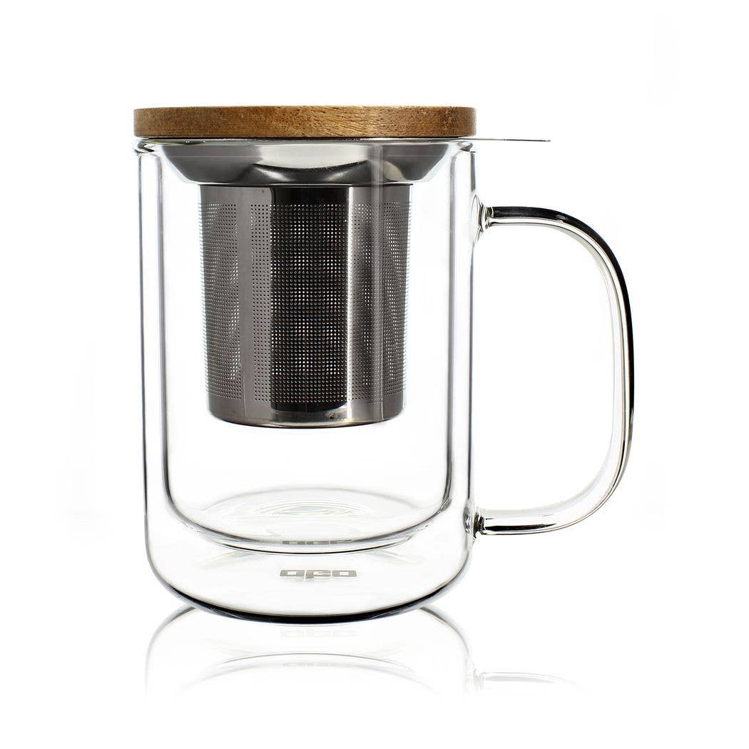 OGO- Double Walled Mug W/Strainer