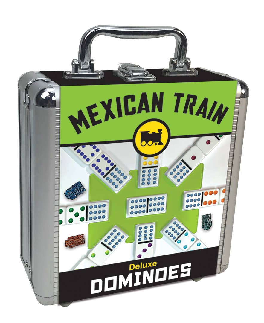 Mexican Train dominoes game in deluxe carrying case