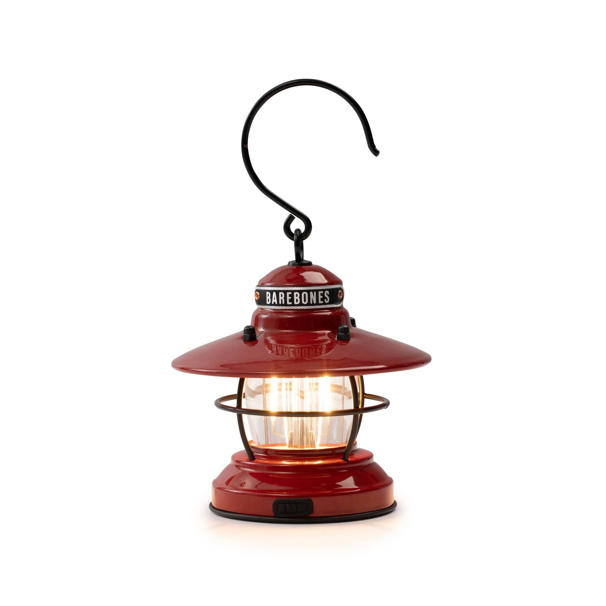 Barebones Mini Edison Lantern with warm glow
