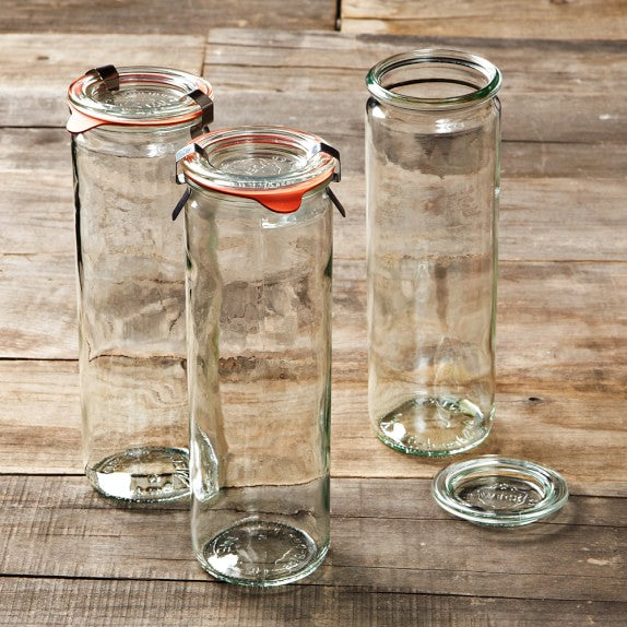 Weck glass storage jar with glass lid