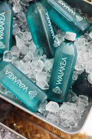 Waiākea Hawaiian Volcanic Water bottle label detail