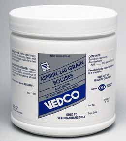 VEDCO Aspirin 240 Grain Bolus for cattle
