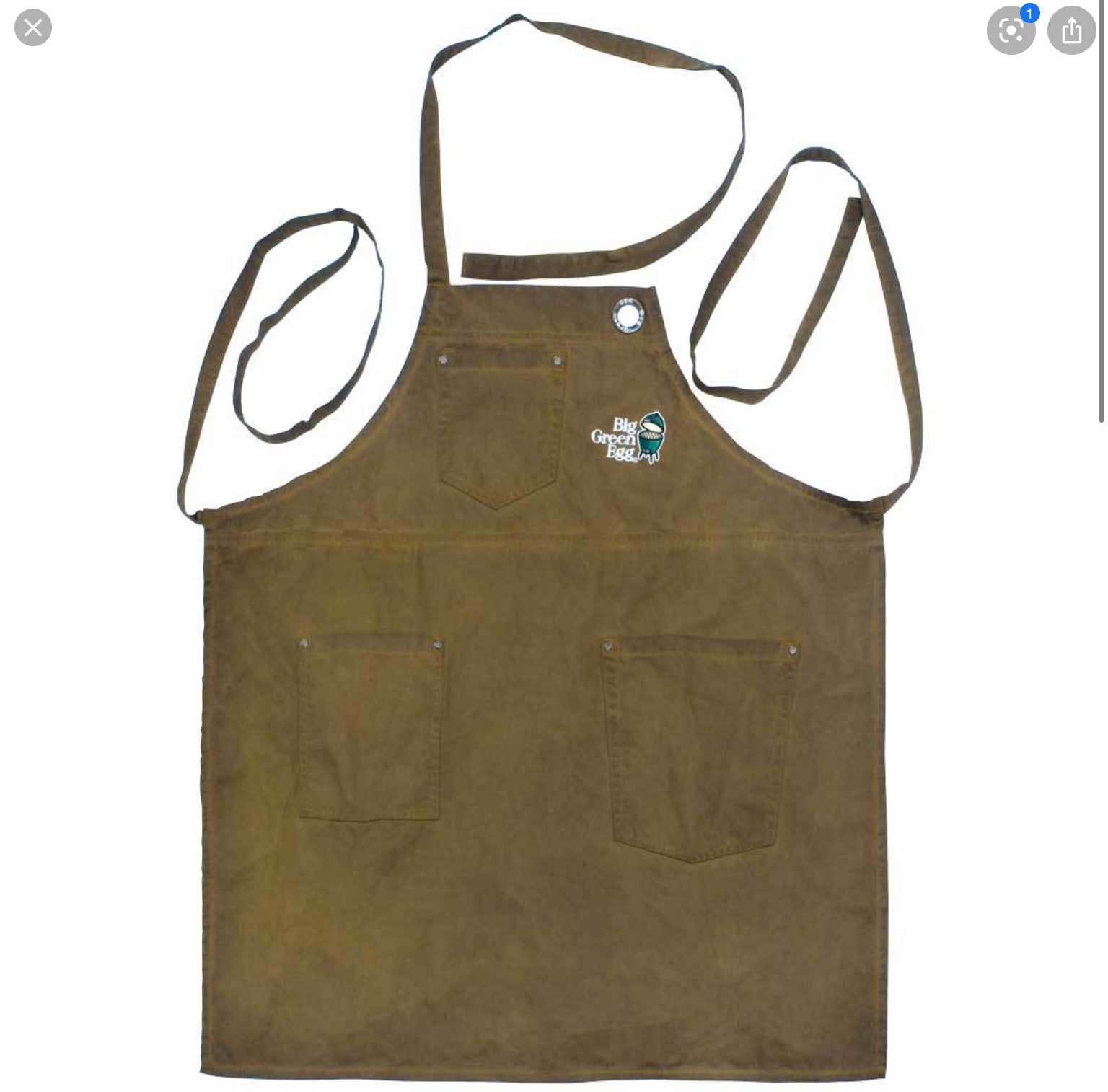 Big Green Egg brushed cotton grilling apron