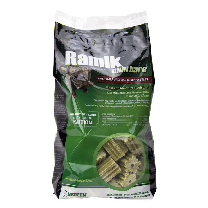 Ramik - 4lb. Mini Bars Rat Poison, 64 x 1 oz
