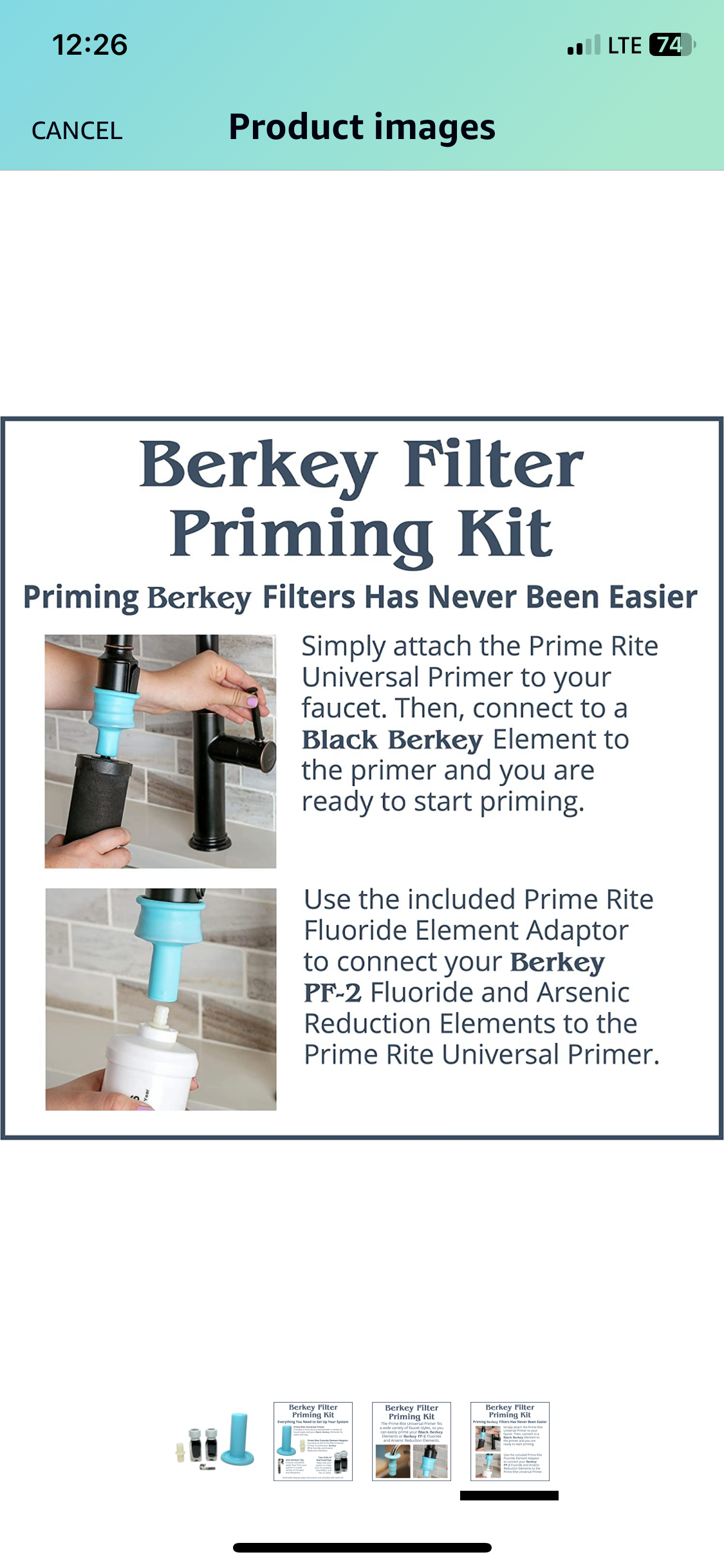 Berkey - Filter Priming Kit For Use with Berkey Gravity-Fed Water Filtration Systems