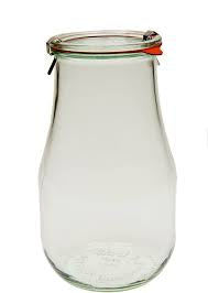 Weck mold-shape glass jar for home canning