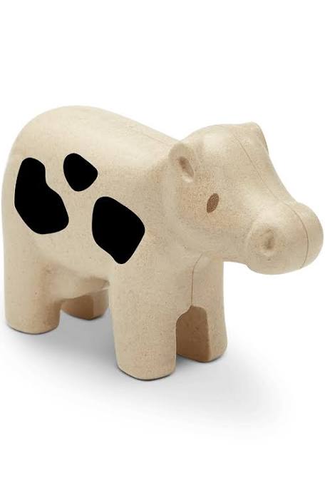 PlanToys wooden cow animal figure