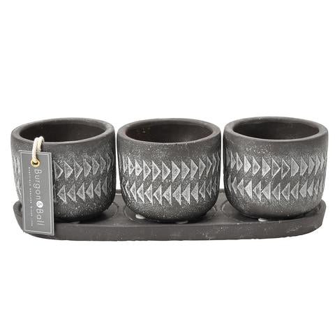 Burgon & Ball - 3 Piece Aztec Pot Set