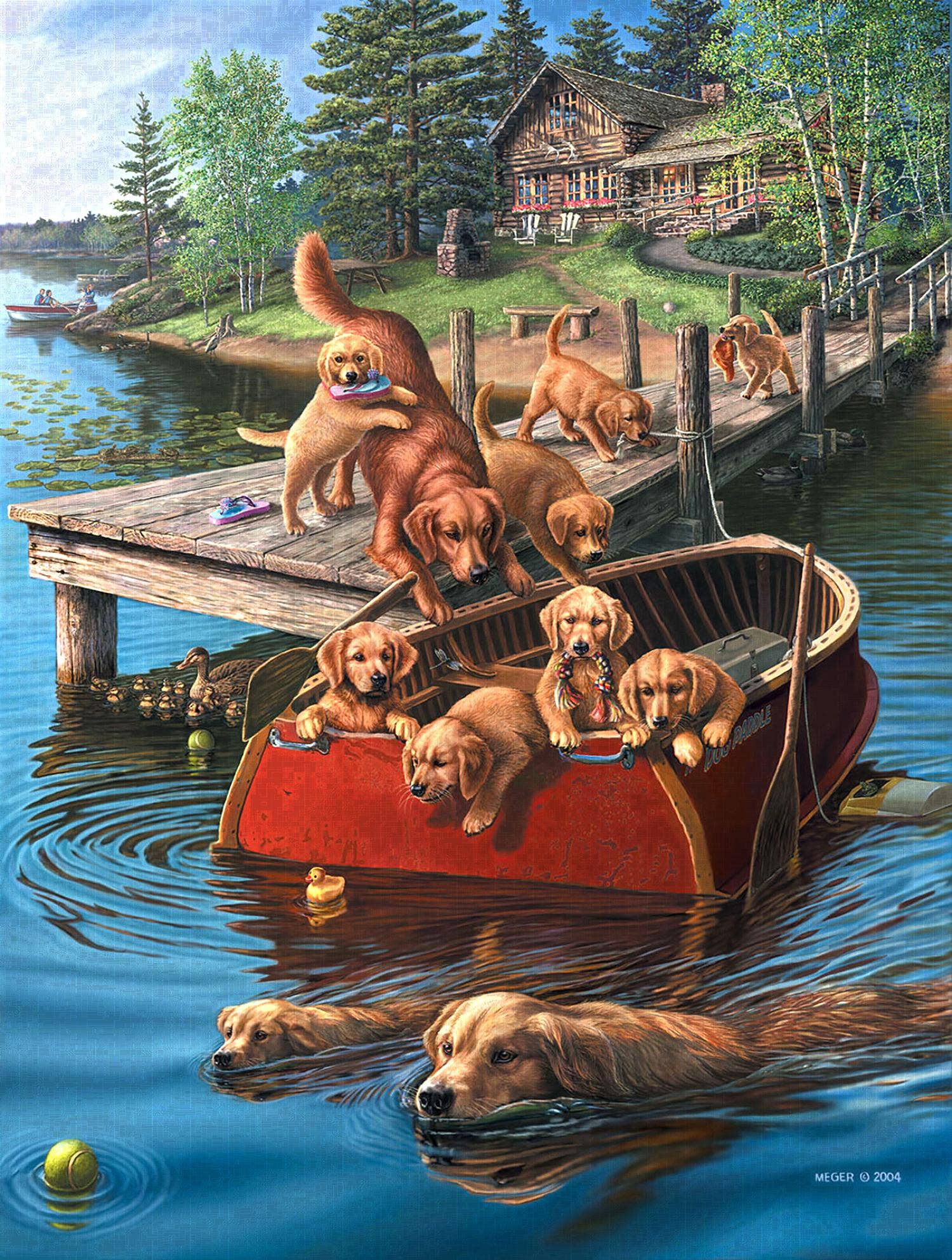 5197 Dog Paddle 300 pc Puzzle