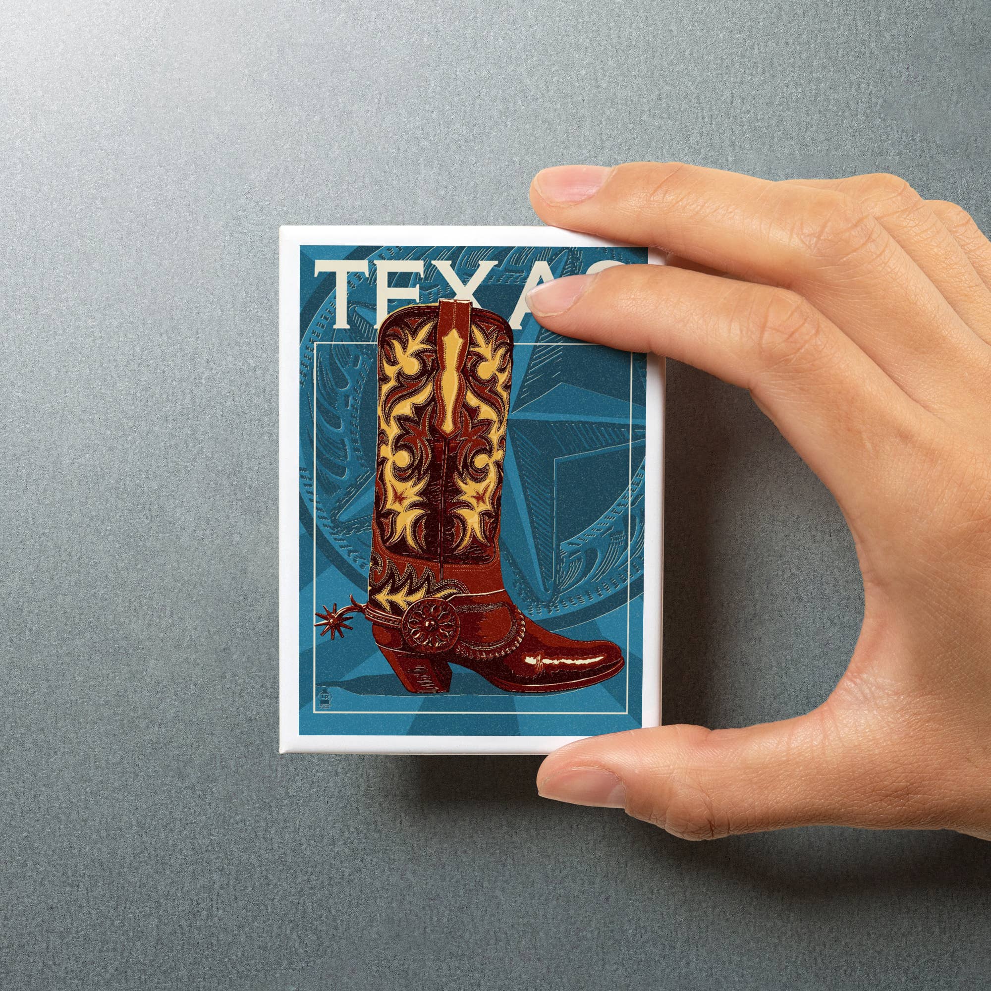 MAGNET Texas, Cowboy Boot, Letterpress