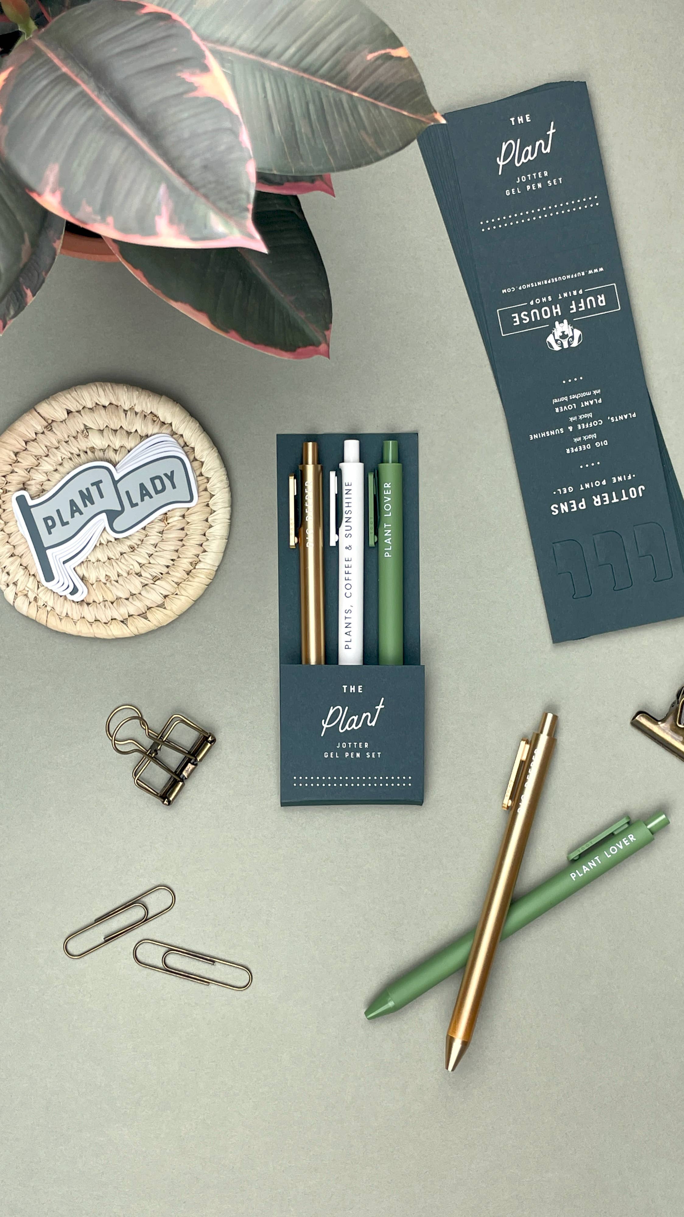 Plant Jotter Gel Pen set of 3 in packaging