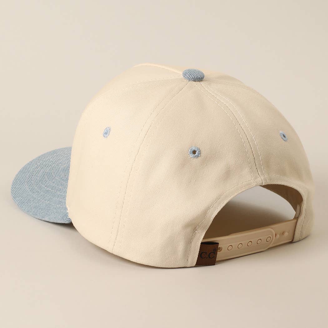 YEEHAW two-tone embroidered trucker hat interior view